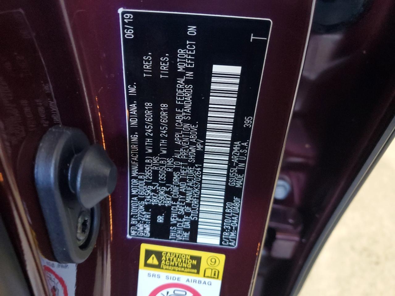 2019 TOYOTA HIGHLANDER