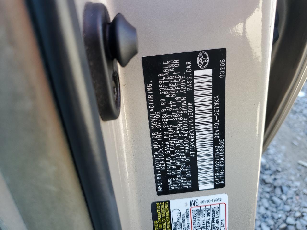 2007 TOYOTA CAMRY