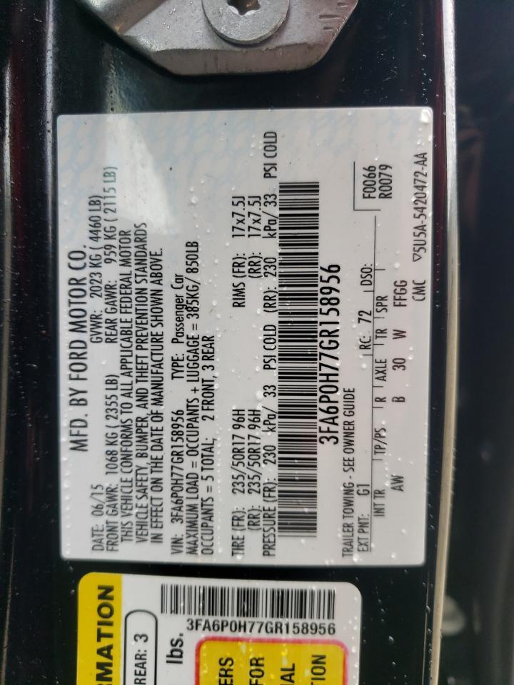 2016 FORD FUSION