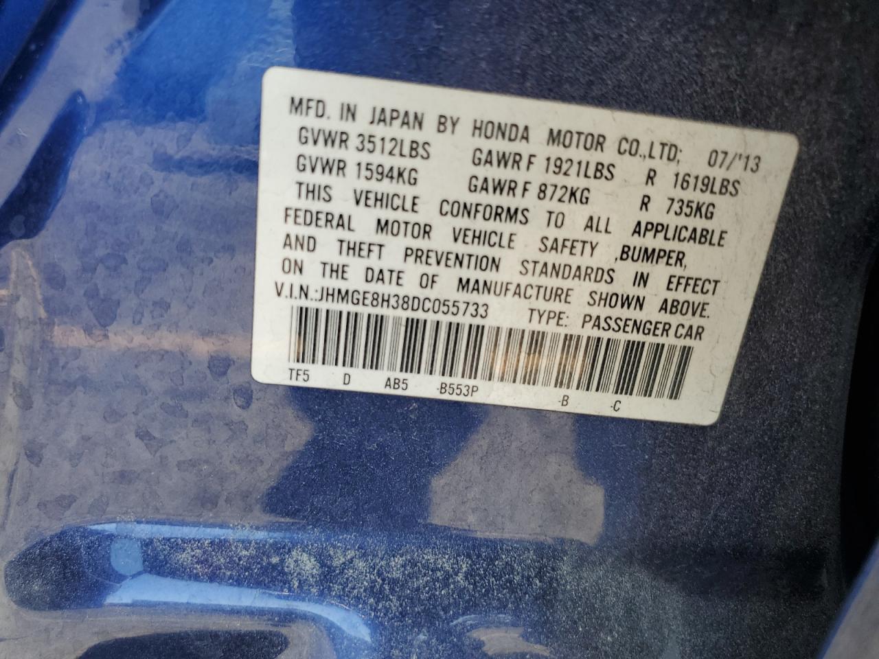 2013 HONDA FIT