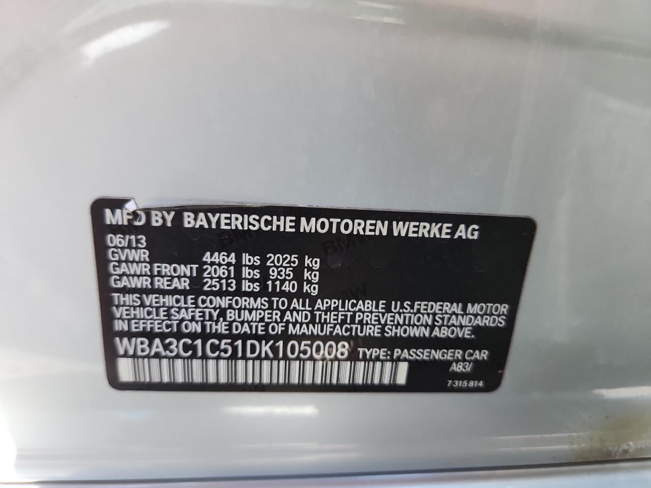 2013 BMW 3 SERIES