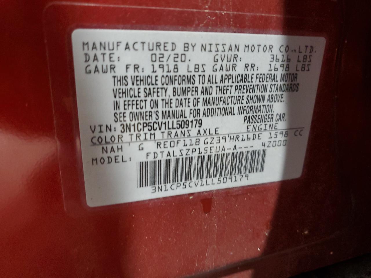 2020 NISSAN KICKS