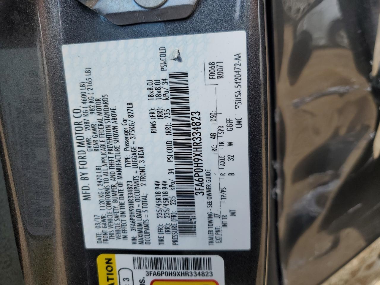 2017 FORD FUSION