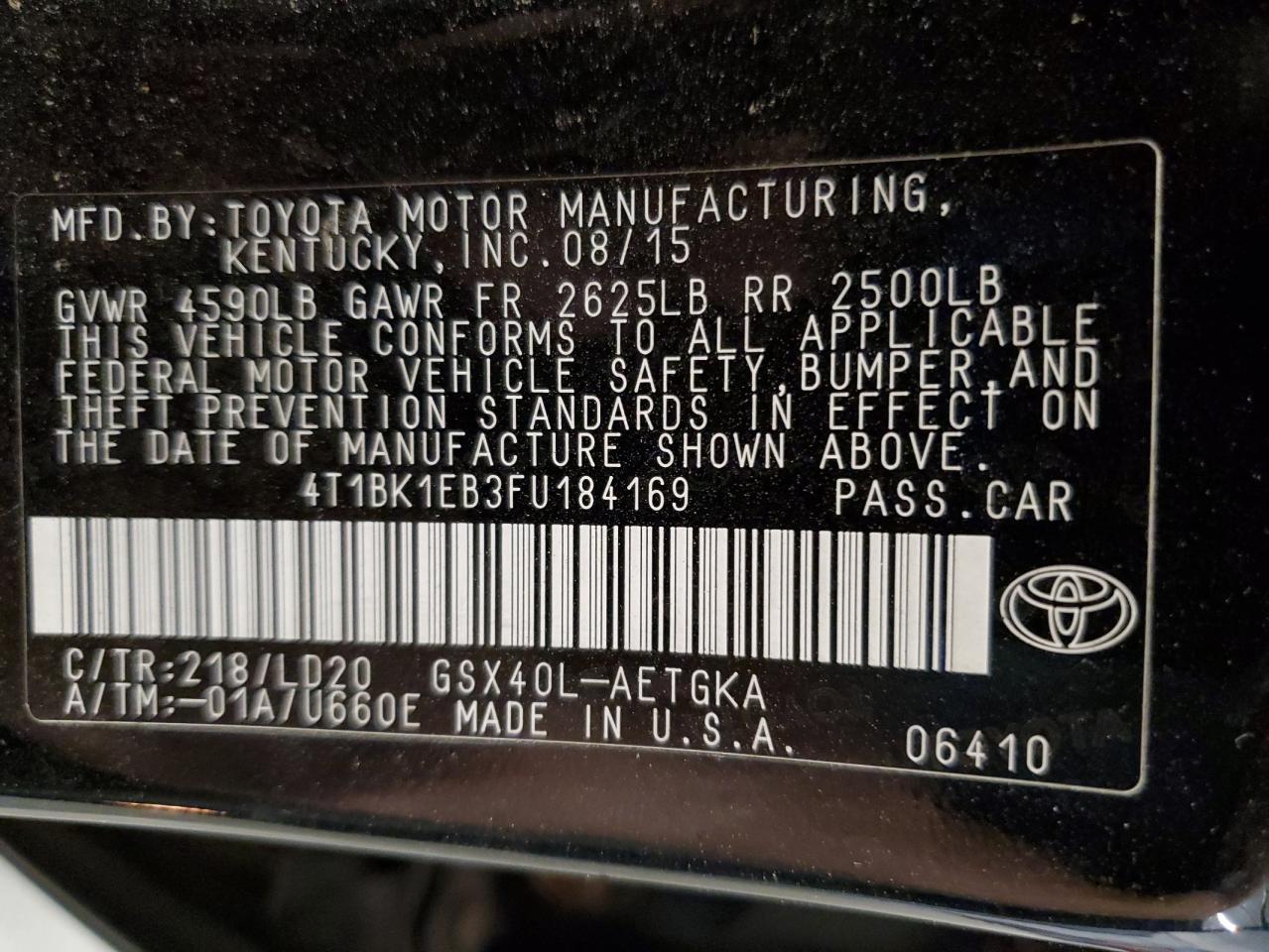 2015 TOYOTA Avalon