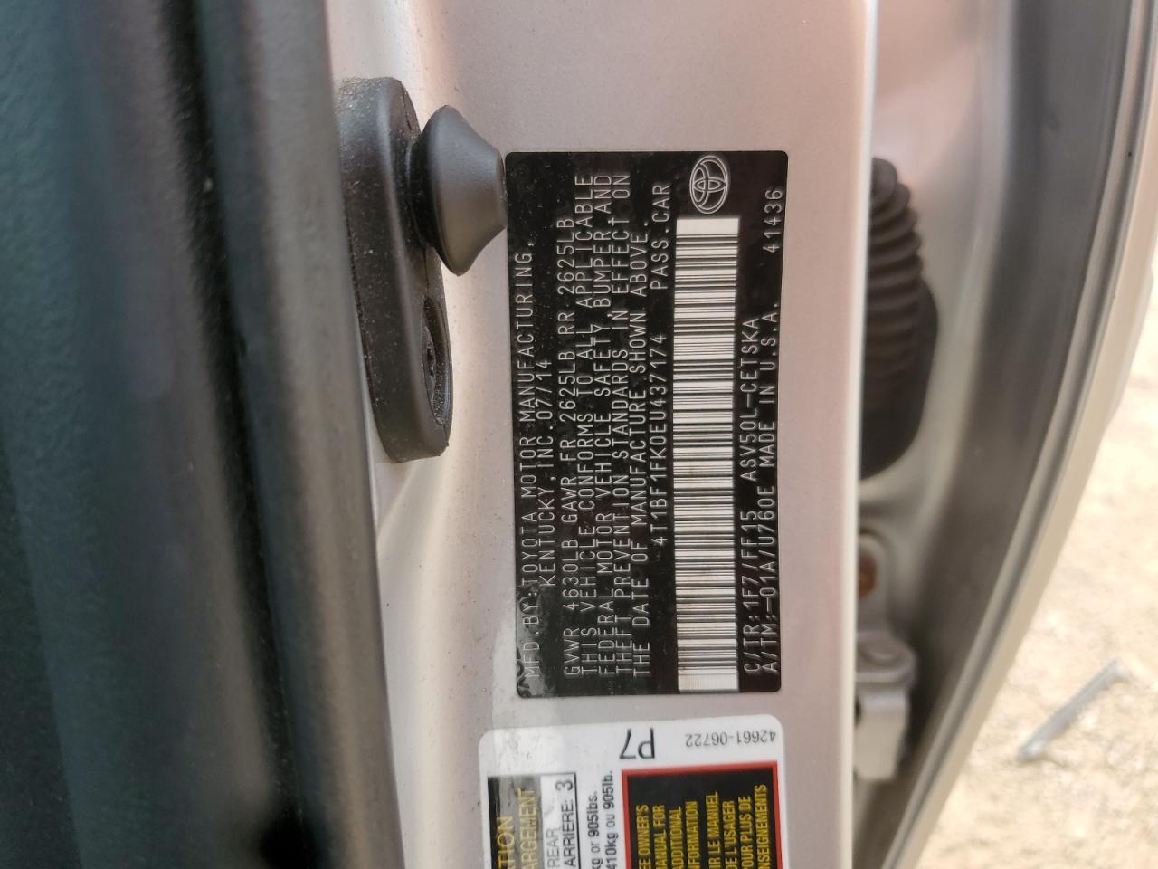 2014 TOYOTA CAMRY