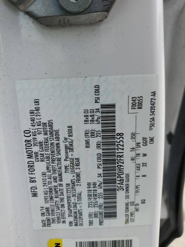2015 FORD FUSION