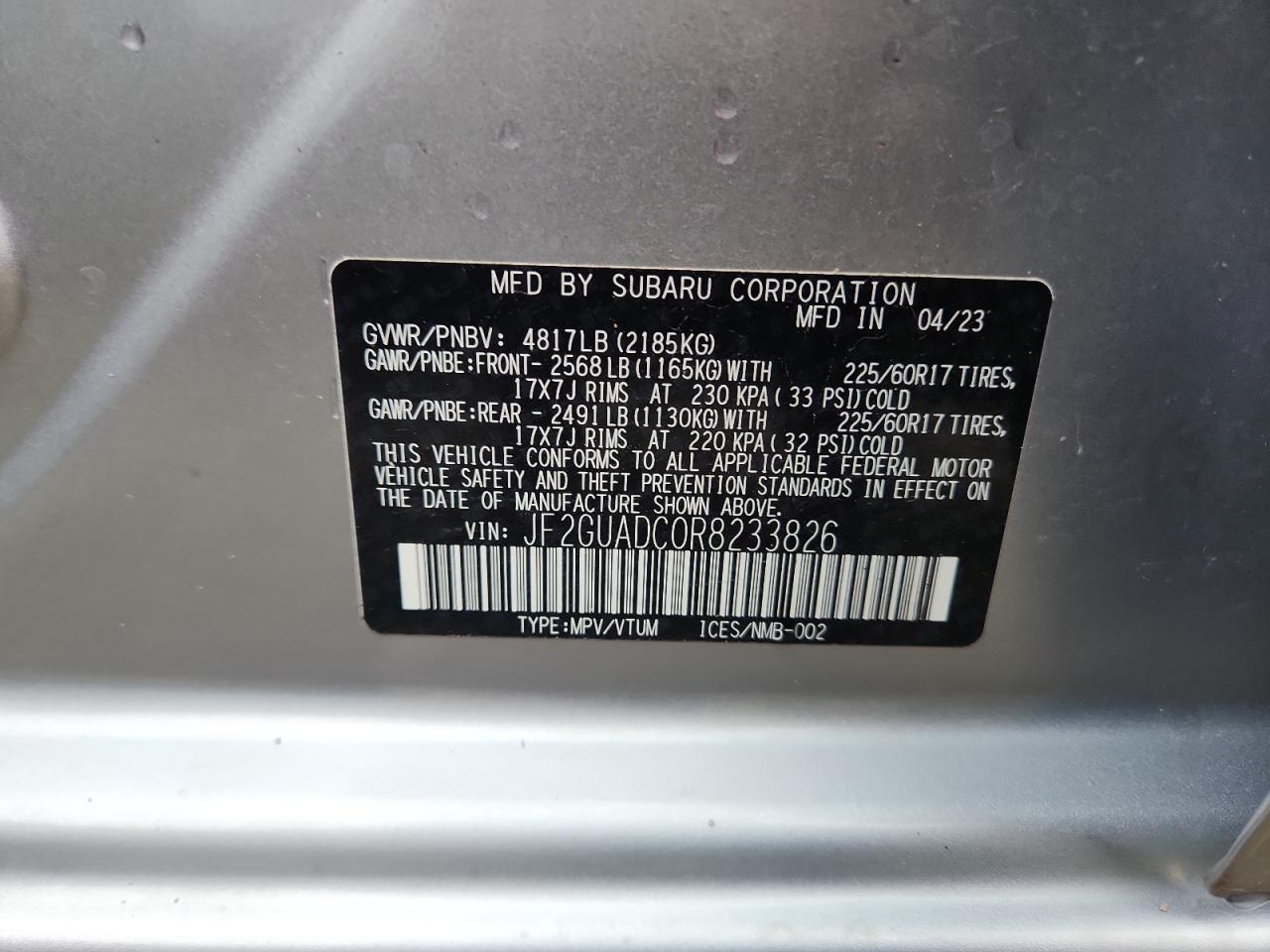 2024 SUBARU Crosstrek