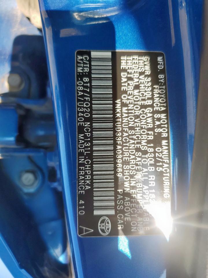 2015 TOYOTA YARIS