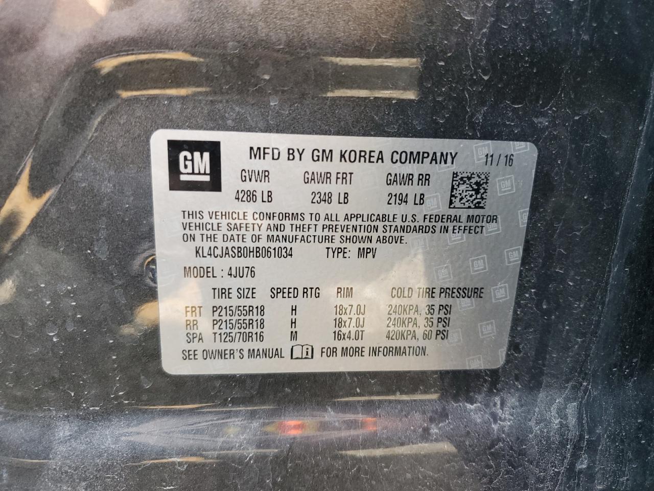 2017 BUICK ENCORE