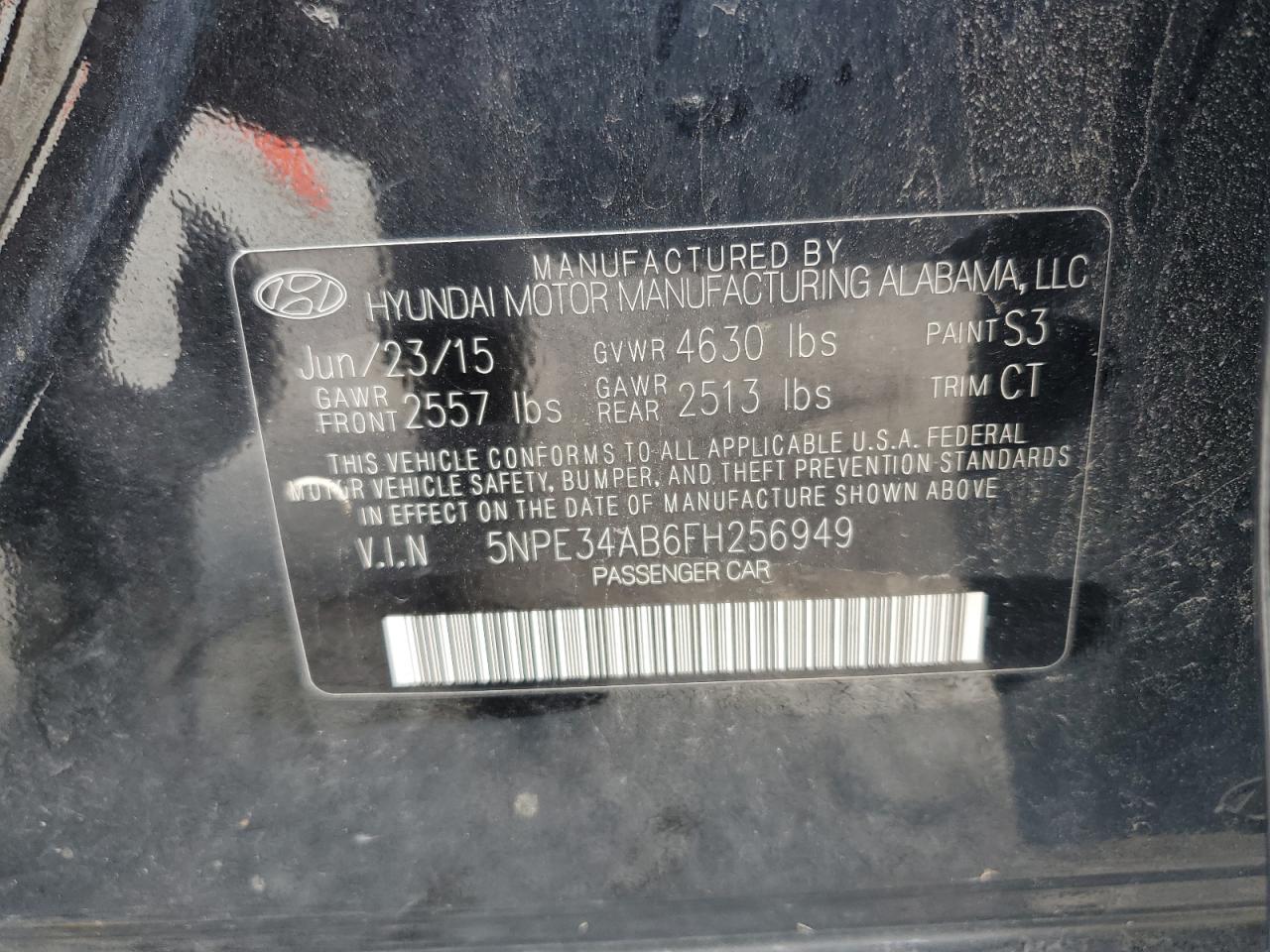 2015 HYUNDAI SONATA