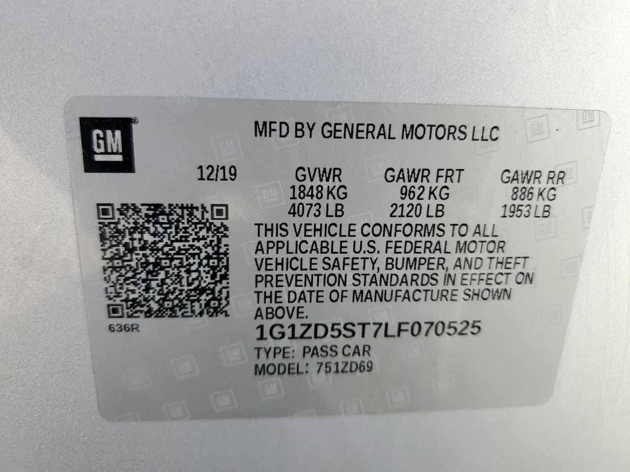 2020 CHEVROLET MALIBU