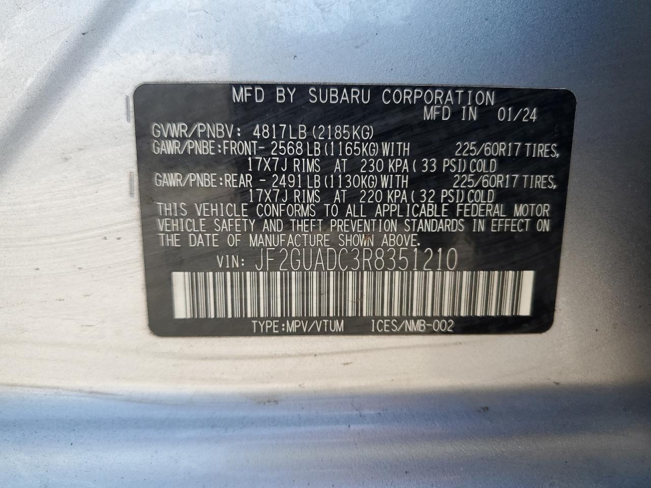 2024 SUBARU Crosstrek