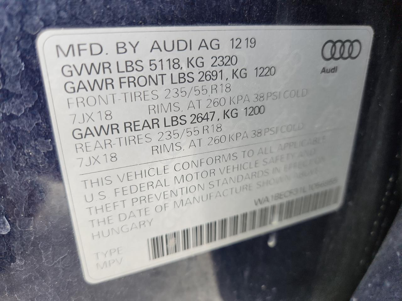 2020 AUDI Q3