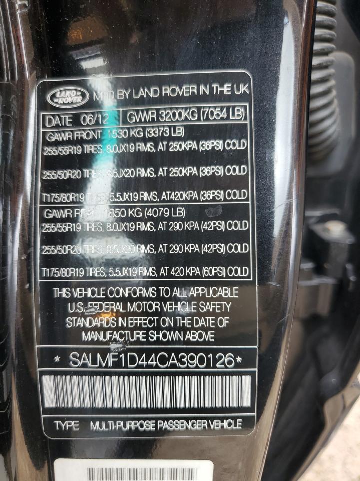 2012 LAND ROVER RANGE ROVER