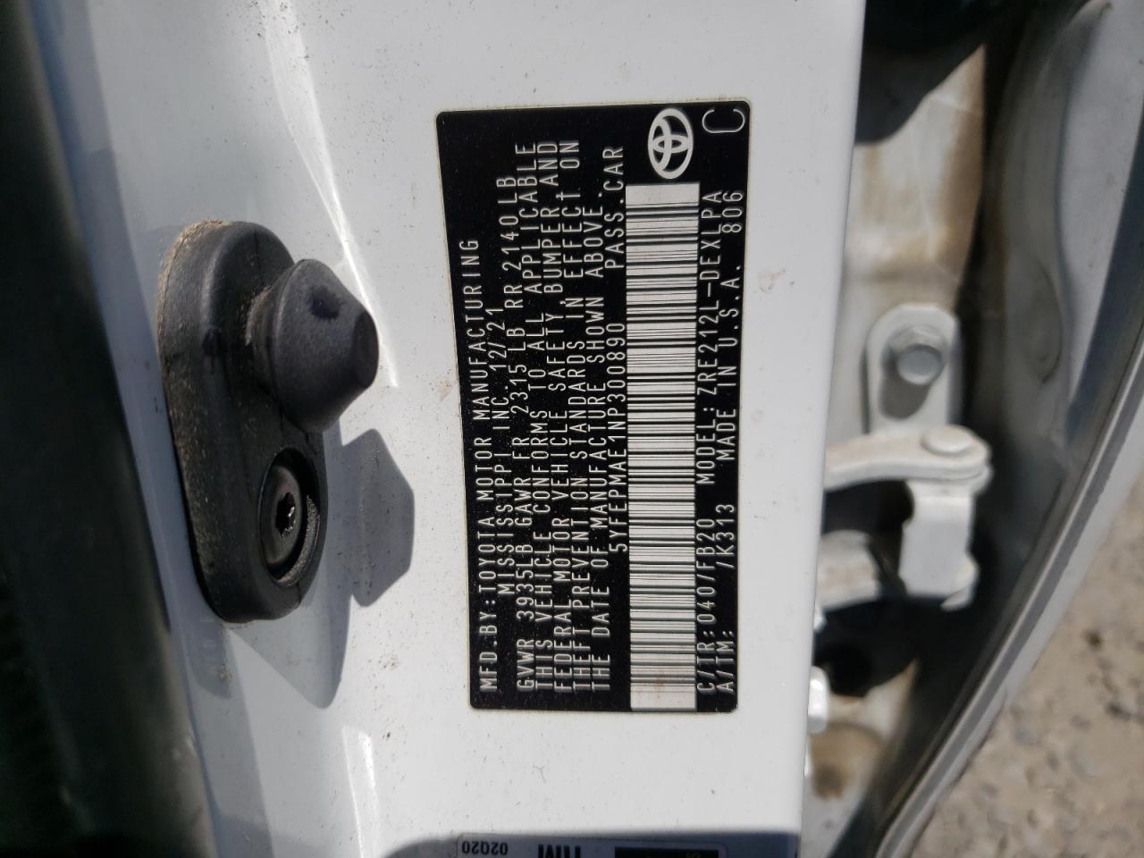 2022 TOYOTA COROLLA