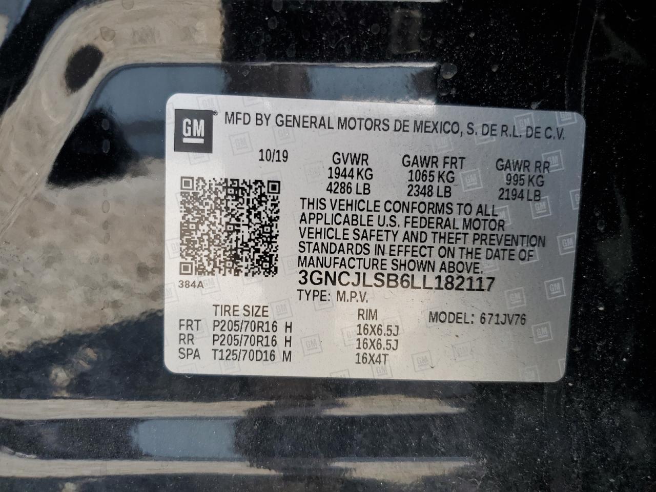 2020 CHEVROLET TRAX