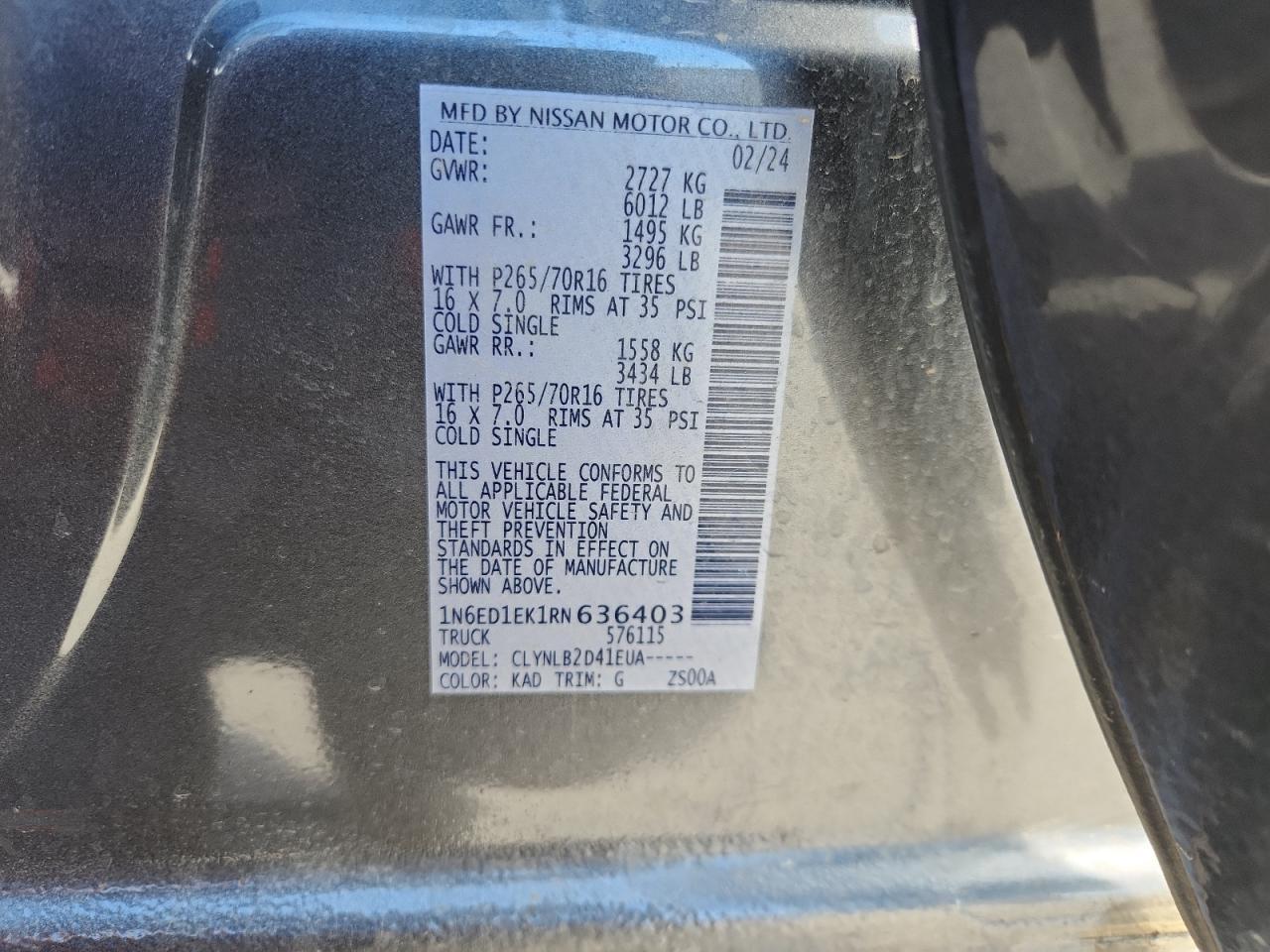 2024 NISSAN Frontier