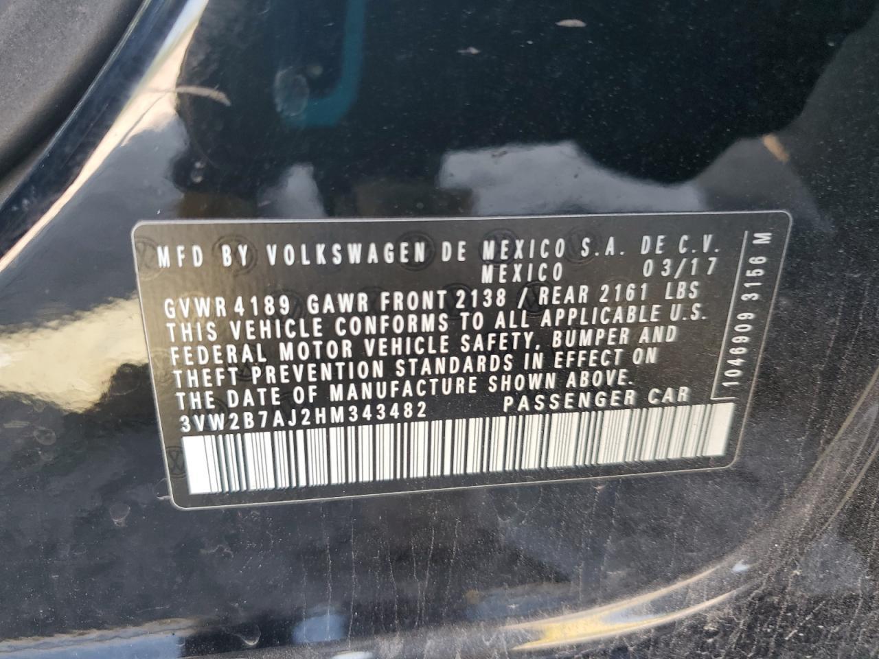 2017 VOLKSWAGEN JETTA