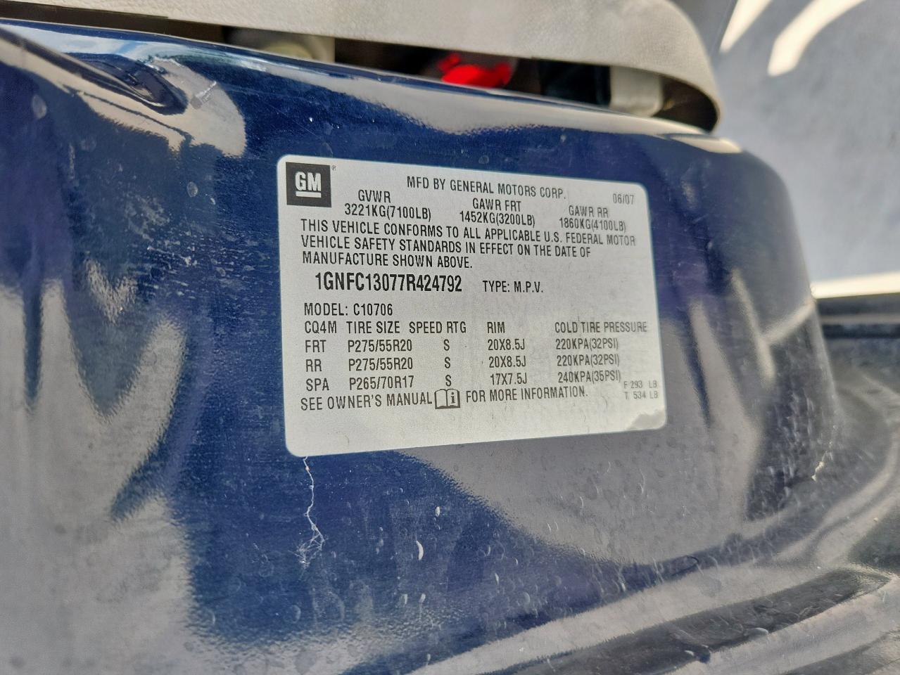 2007 CHEVROLET Tahoe