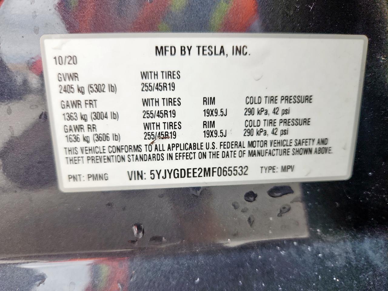2021 TESLA MODEL Y