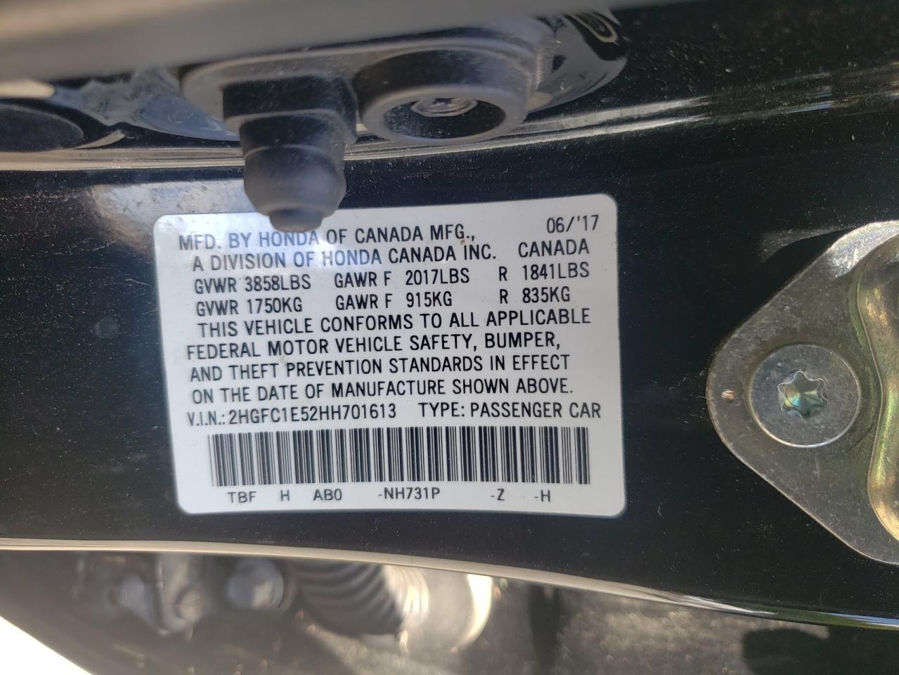 2017 HONDA CIVIC