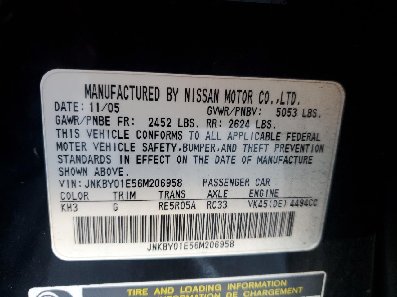 2006 INFINITI M45