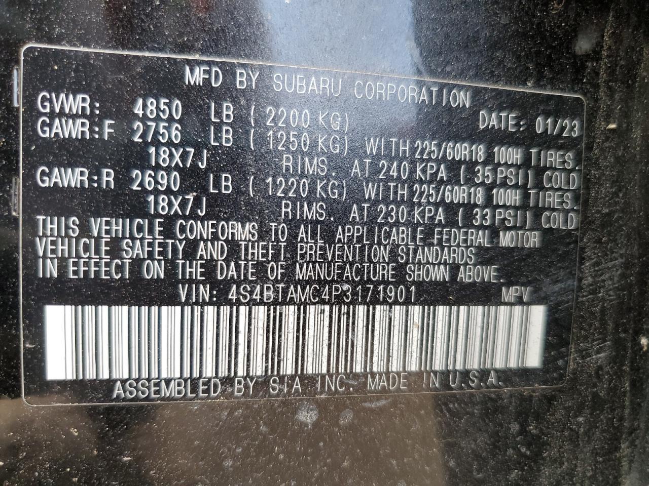 2023 SUBARU Outback