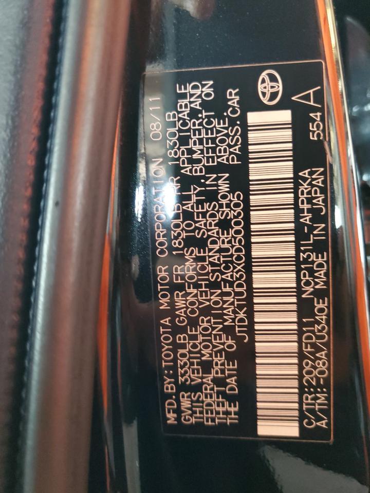 2012 TOYOTA YARIS