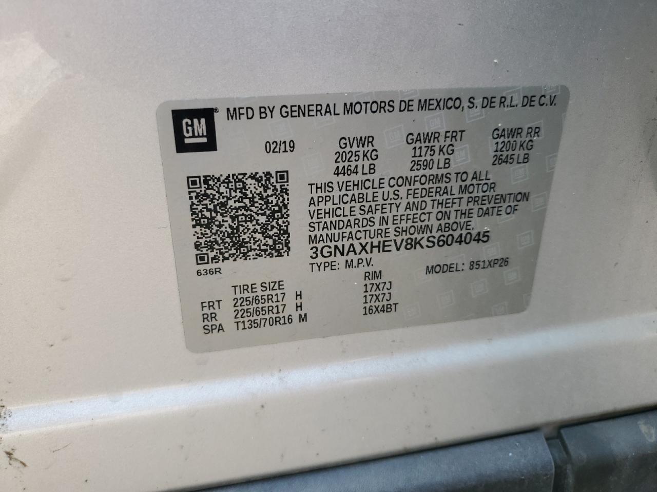 2019 CHEVROLET EQUINOX