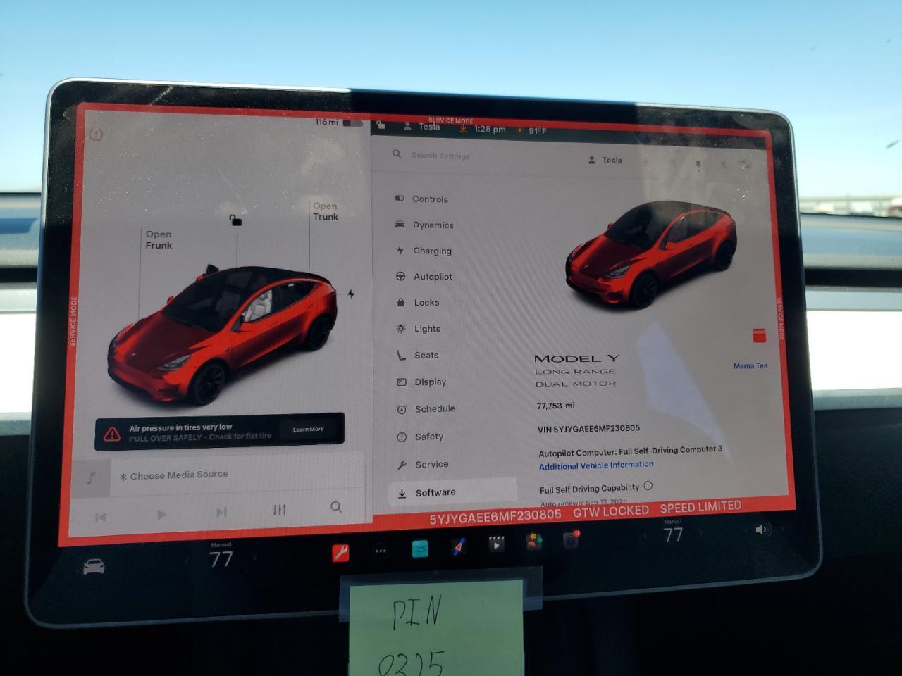 2021 TESLA MODEL Y
