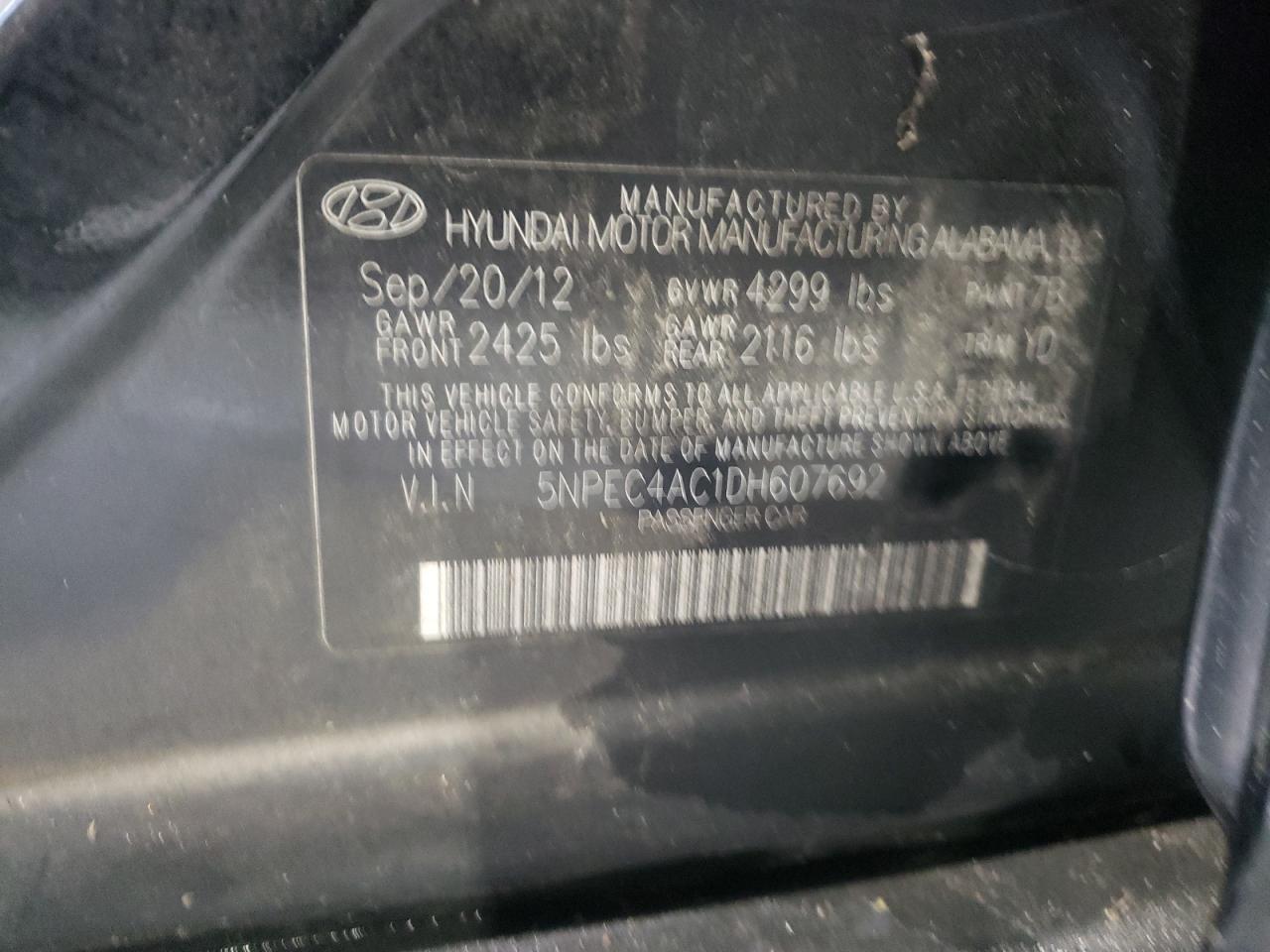 2013 HYUNDAI SONATA
