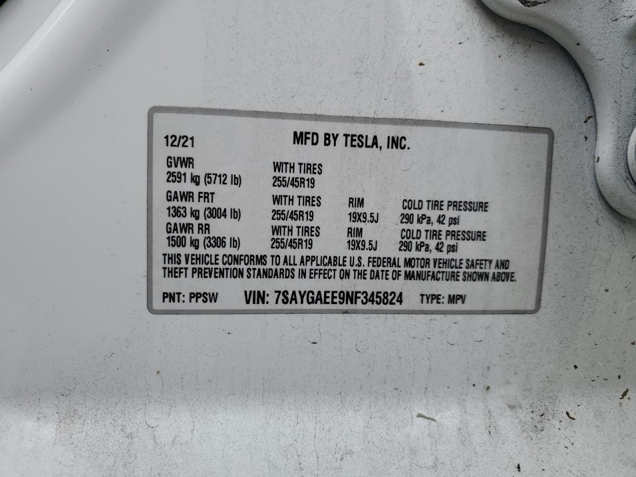 2022 TESLA MODEL Y