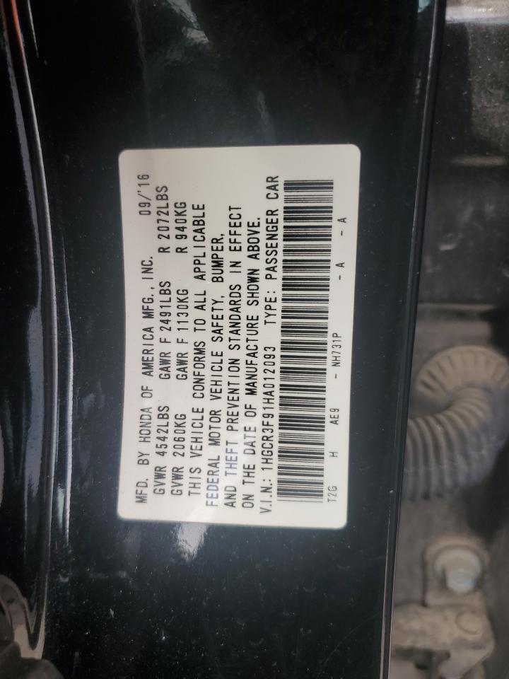 2017 HONDA ACCORD