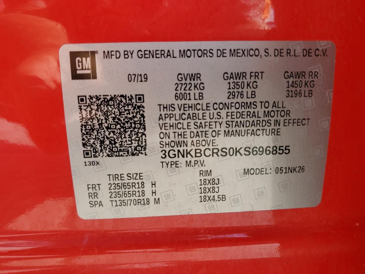 2019 CHEVROLET BLAZER