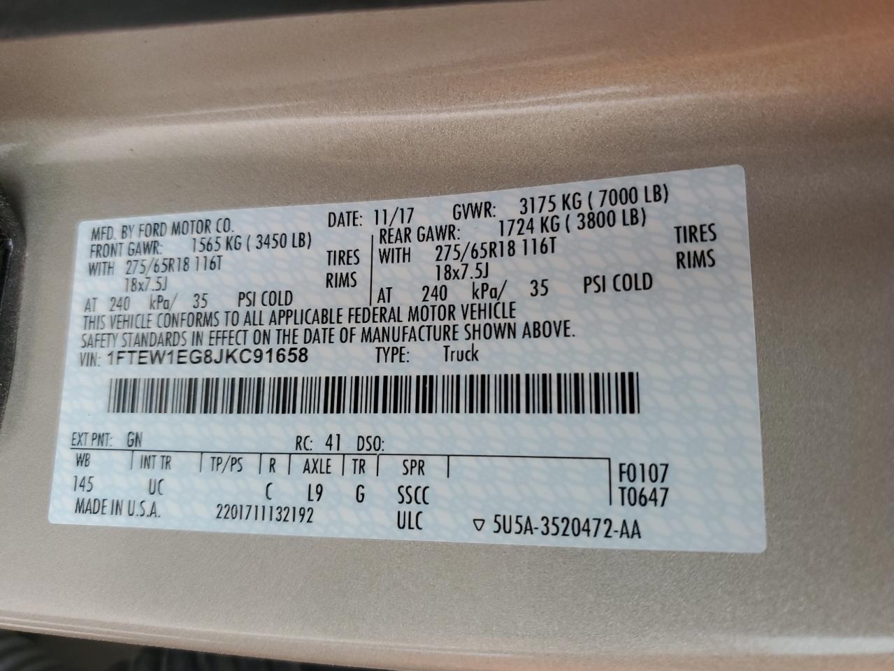 2018 FORD F-150