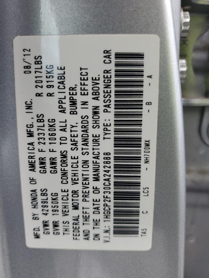 2012 HONDA ACCORD
