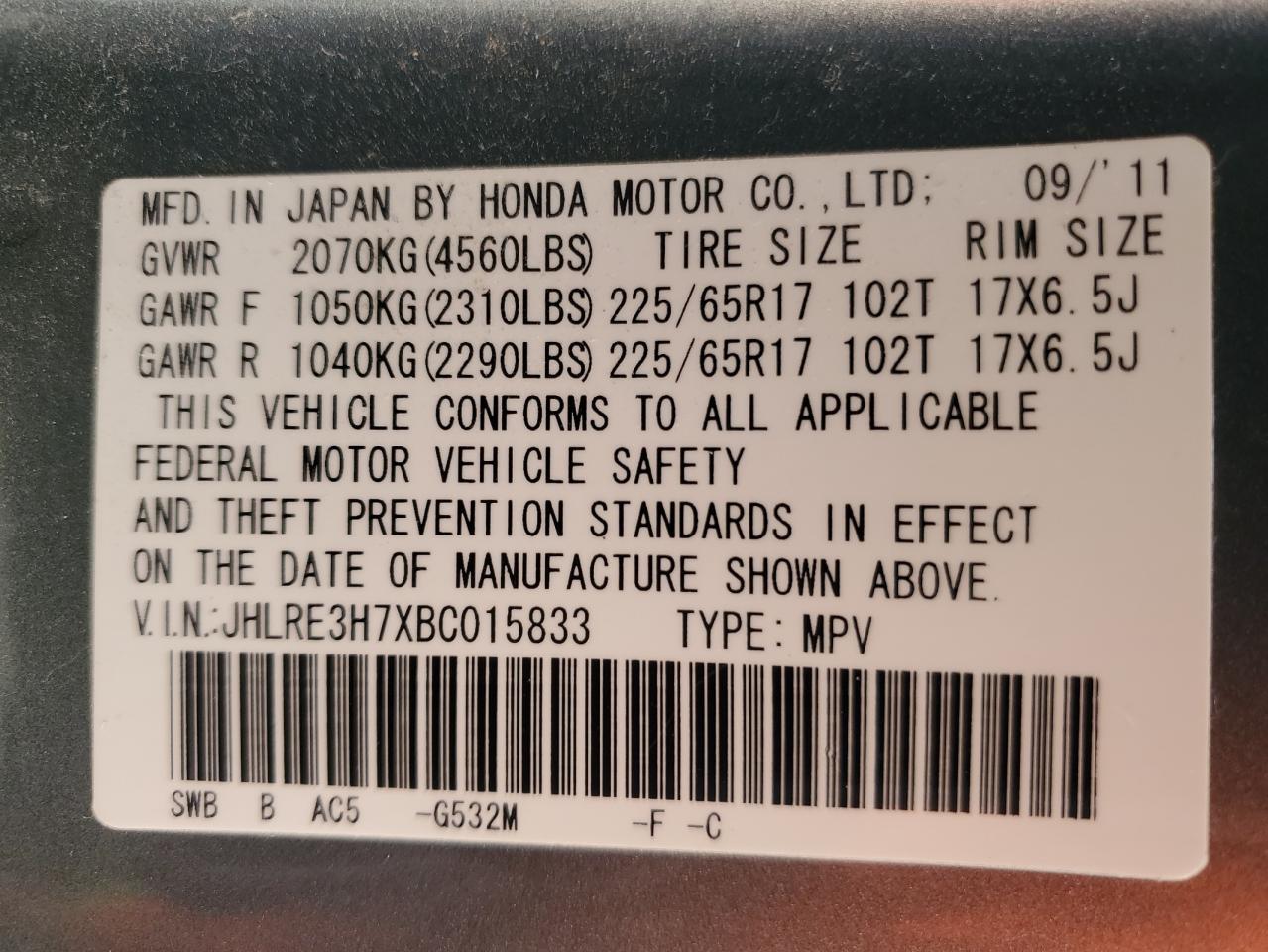 2011 HONDA CR-V