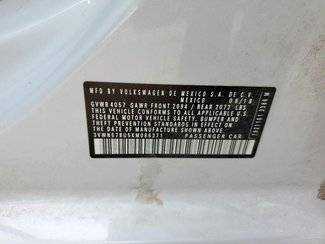 2019 VOLKSWAGEN JETTA