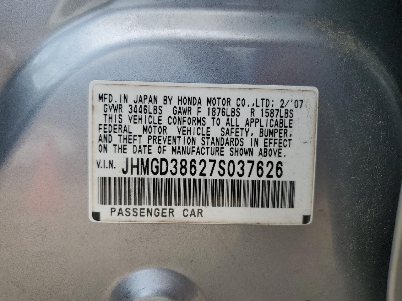 2007 HONDA FIT