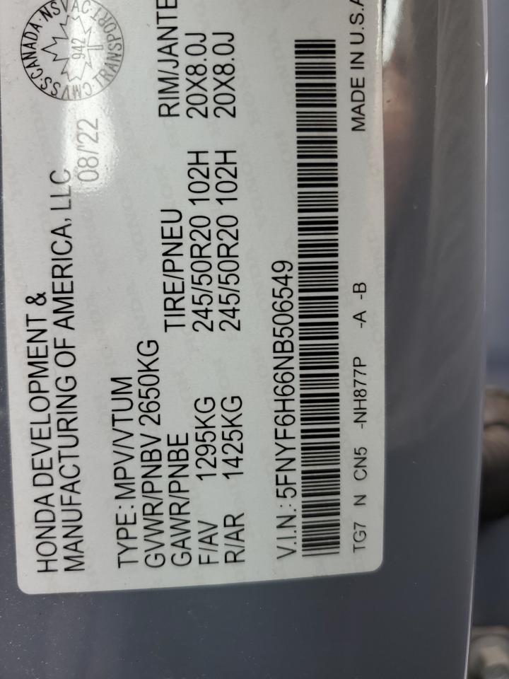 2022 HONDA PILOT