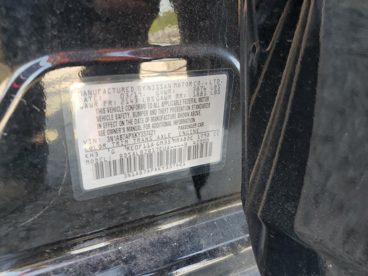 2019 NISSAN SENTRA