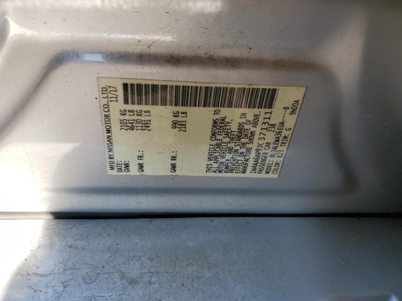 2018 NISSAN Maxima