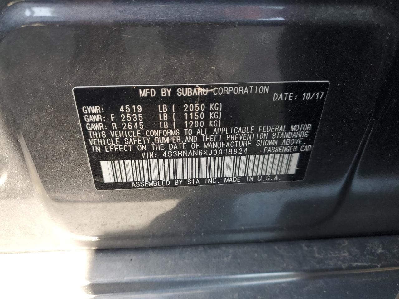 2018 SUBARU Legacy