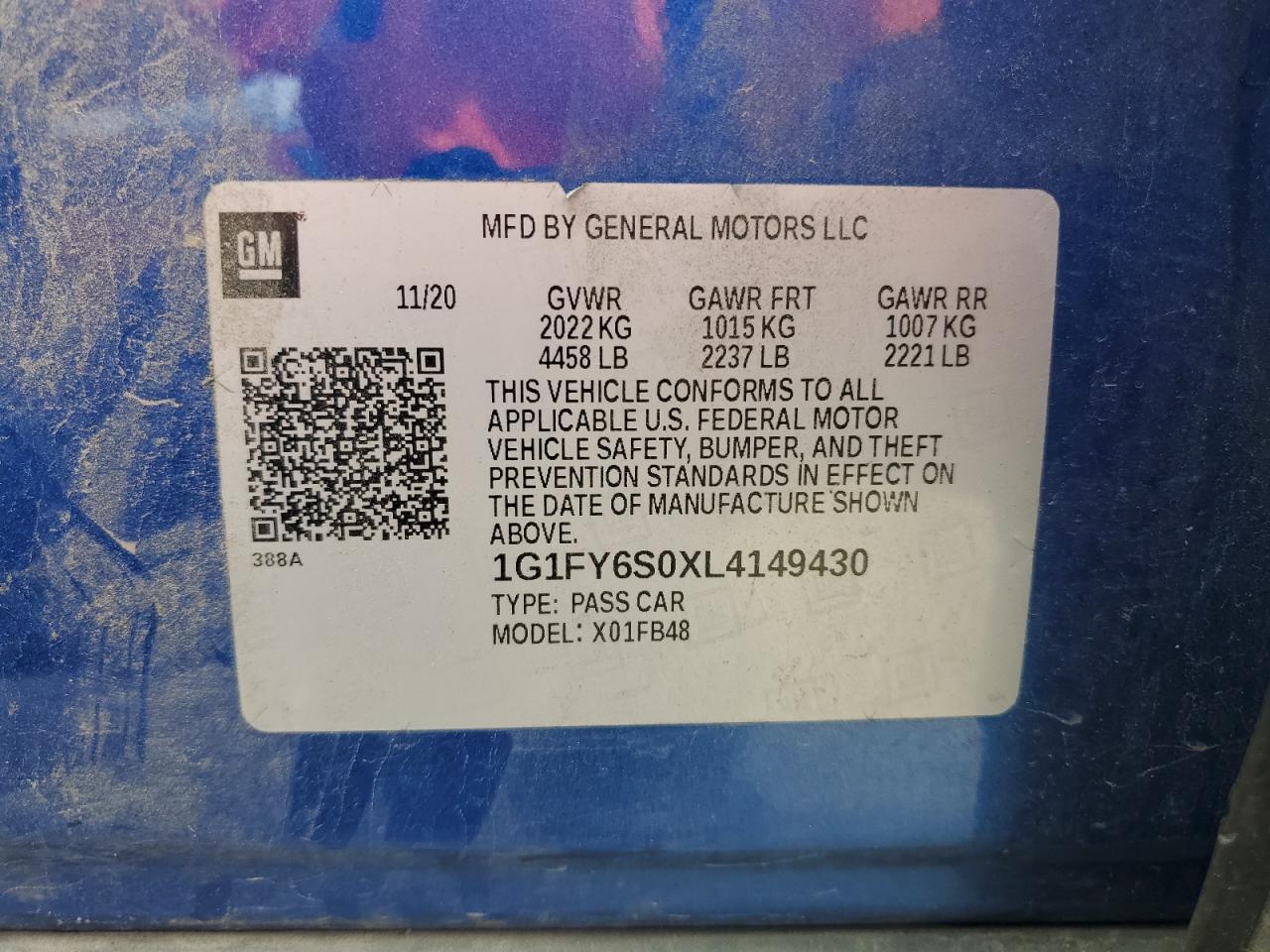 2020 CHEVROLET Bolt EV