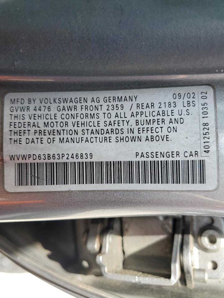 2003 VOLKSWAGEN Passat