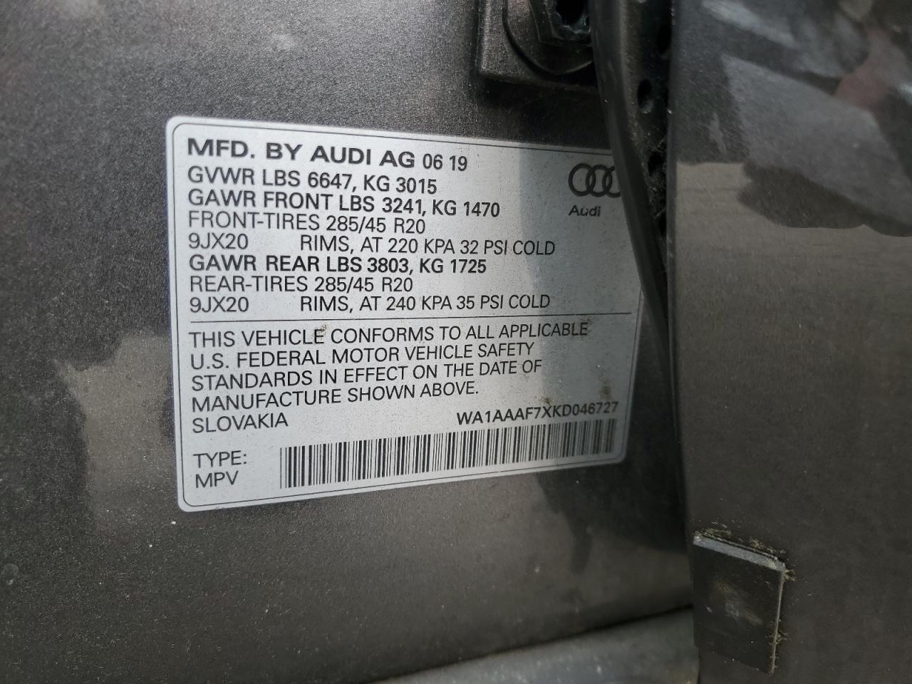 2019 AUDI Q7