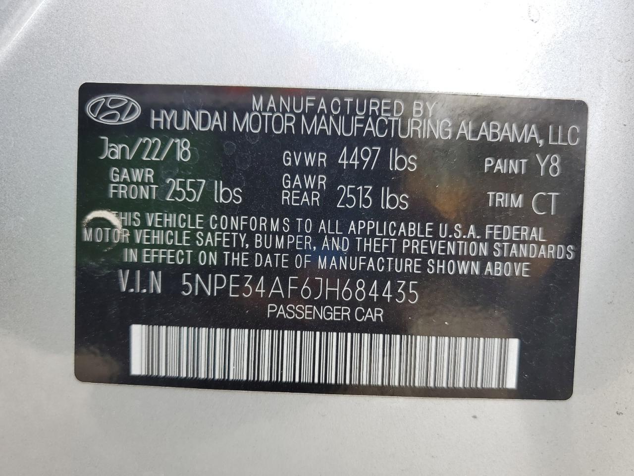 2018 HYUNDAI SONATA
