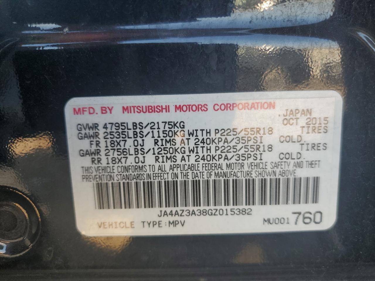 2016 MITSUBISHI outlander