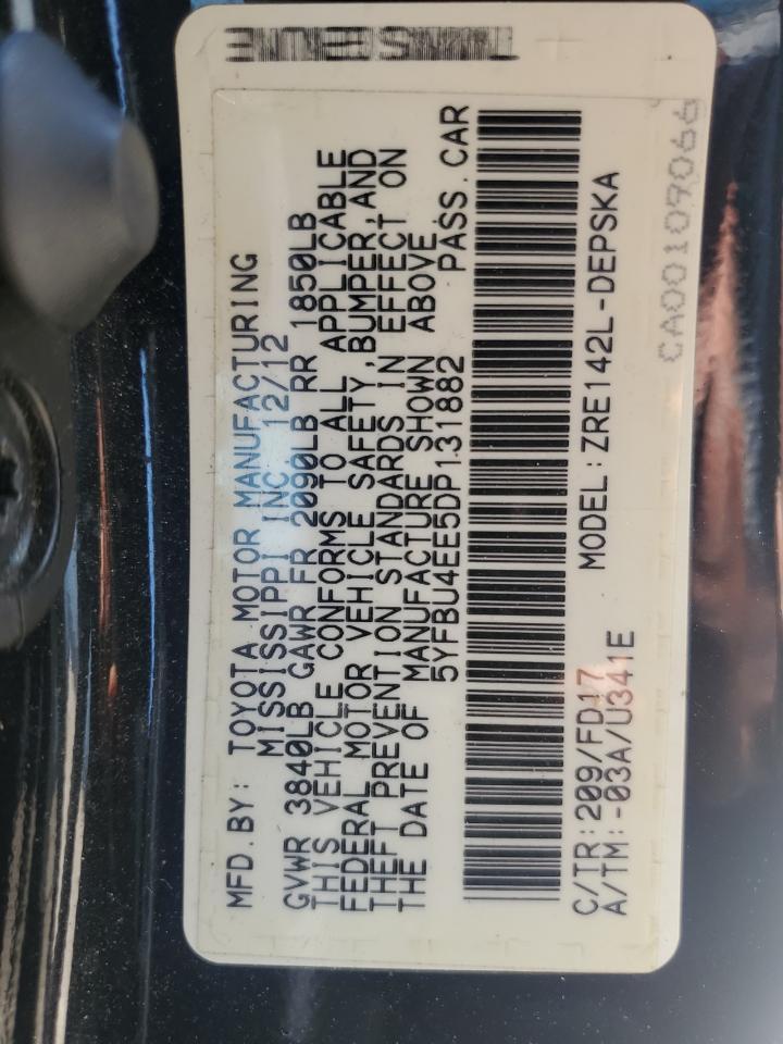2013 TOYOTA COROLLA