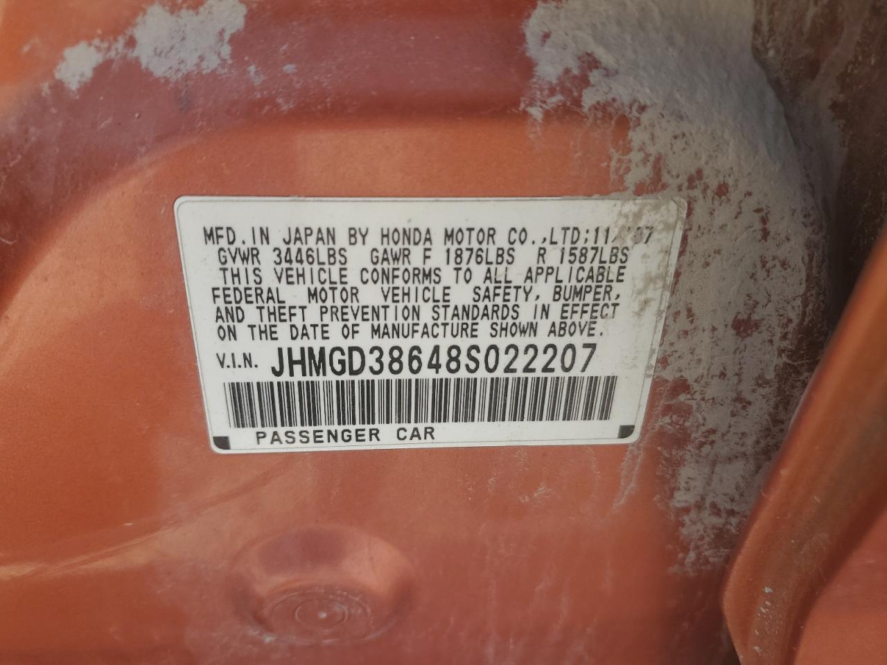 2008 HONDA FIT